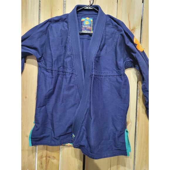 Inverted Gear Panda Brazilian Jiu Jitsu Kimono Adult Sz A2 Medium/ LRG Blue - Picture 7 of 13